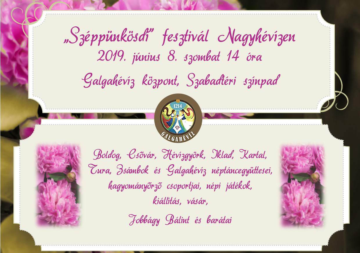 Pünkösdi fesztivál Galgahévíz 2019